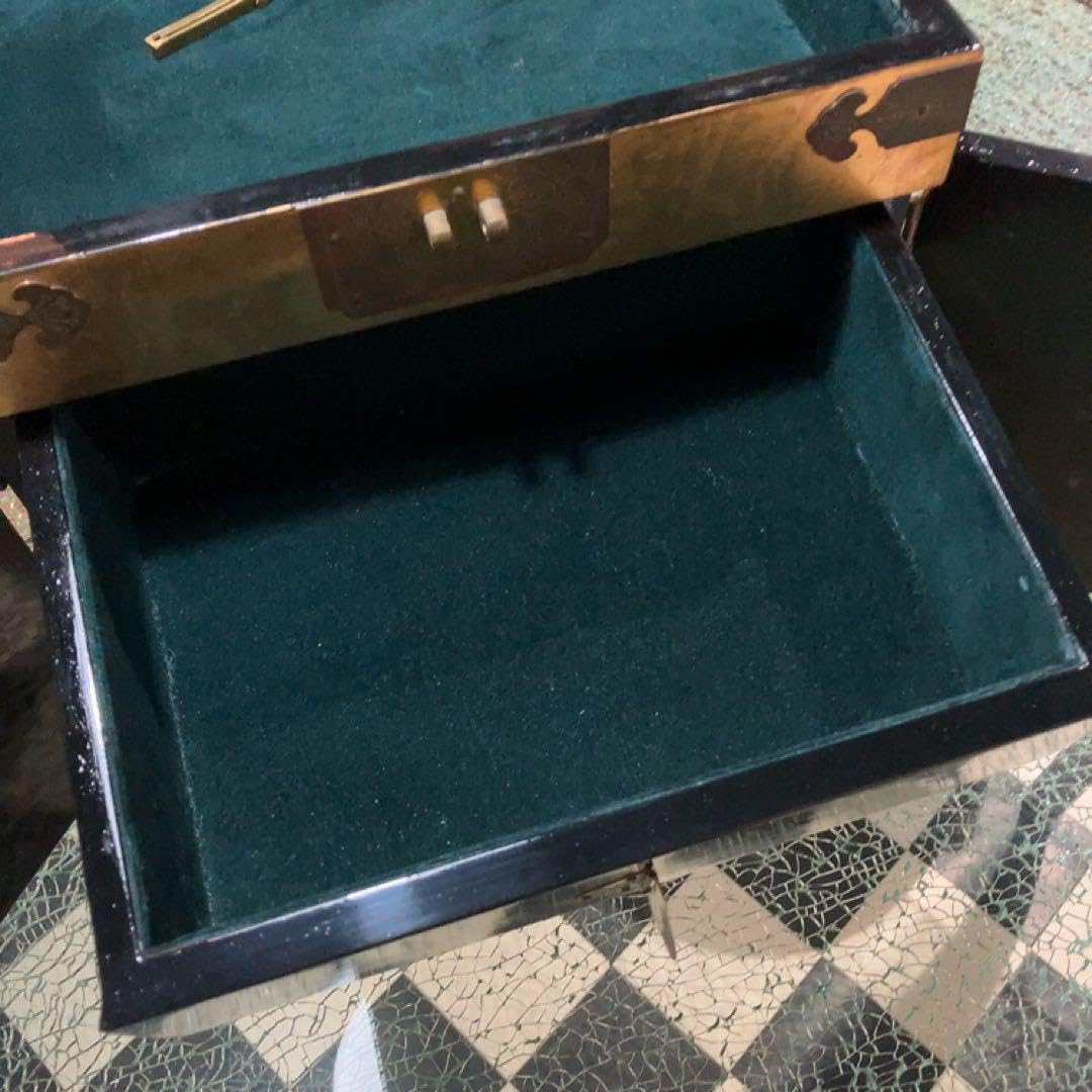 化粧箱 宝石箱 中国製 検査済シール有 金色 豪華 花鳥風月